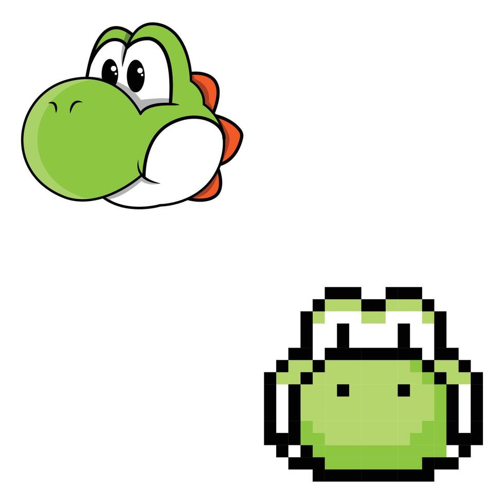 The Illustration of Dino Yoshi Game vector