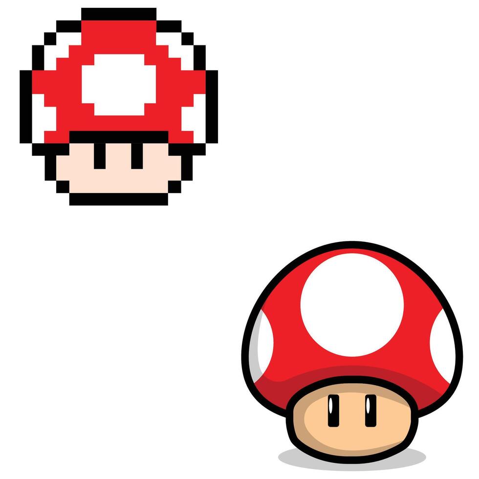 The Illustration of Mushroom Game Level Up vector