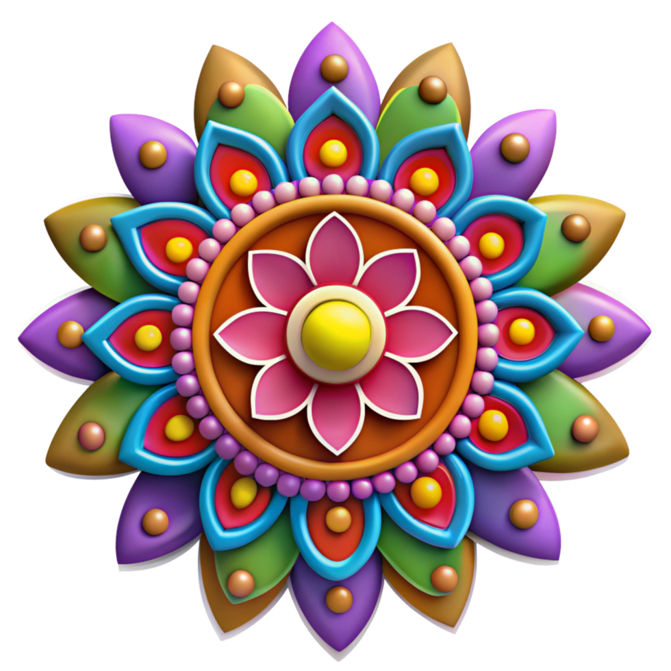 Stunning Colorful Rangoli for Festivals and Gatherings png