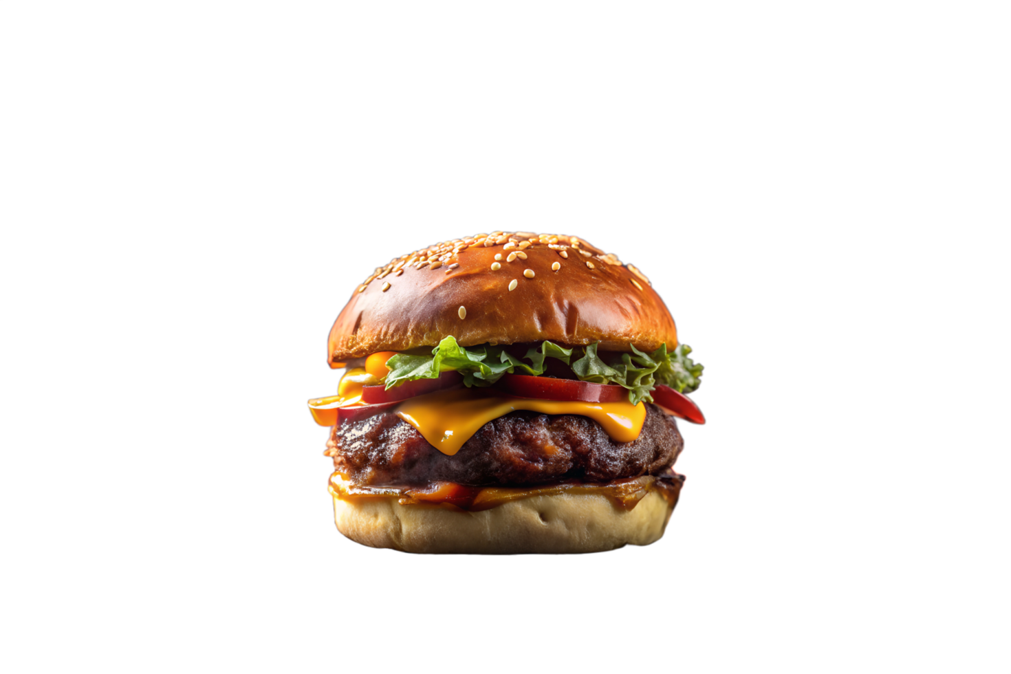 A hamburger on a transparent background png