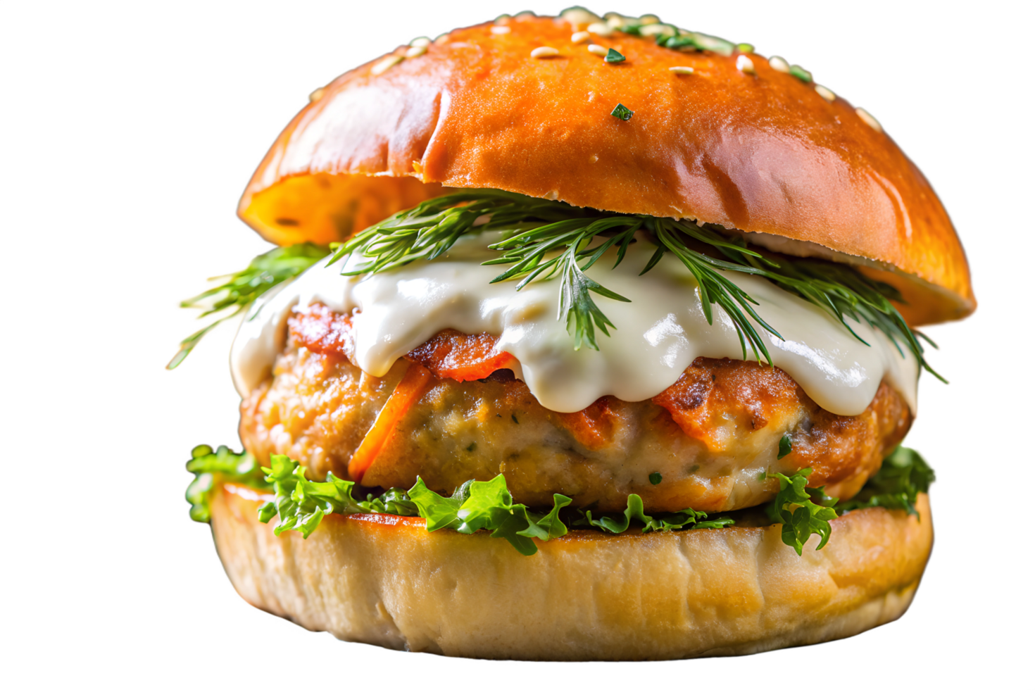 Juicy beef burger with melted cheese, crispy lettuce, ripe tomato, and creamy mayonnaise on a soft sesame seed bun png