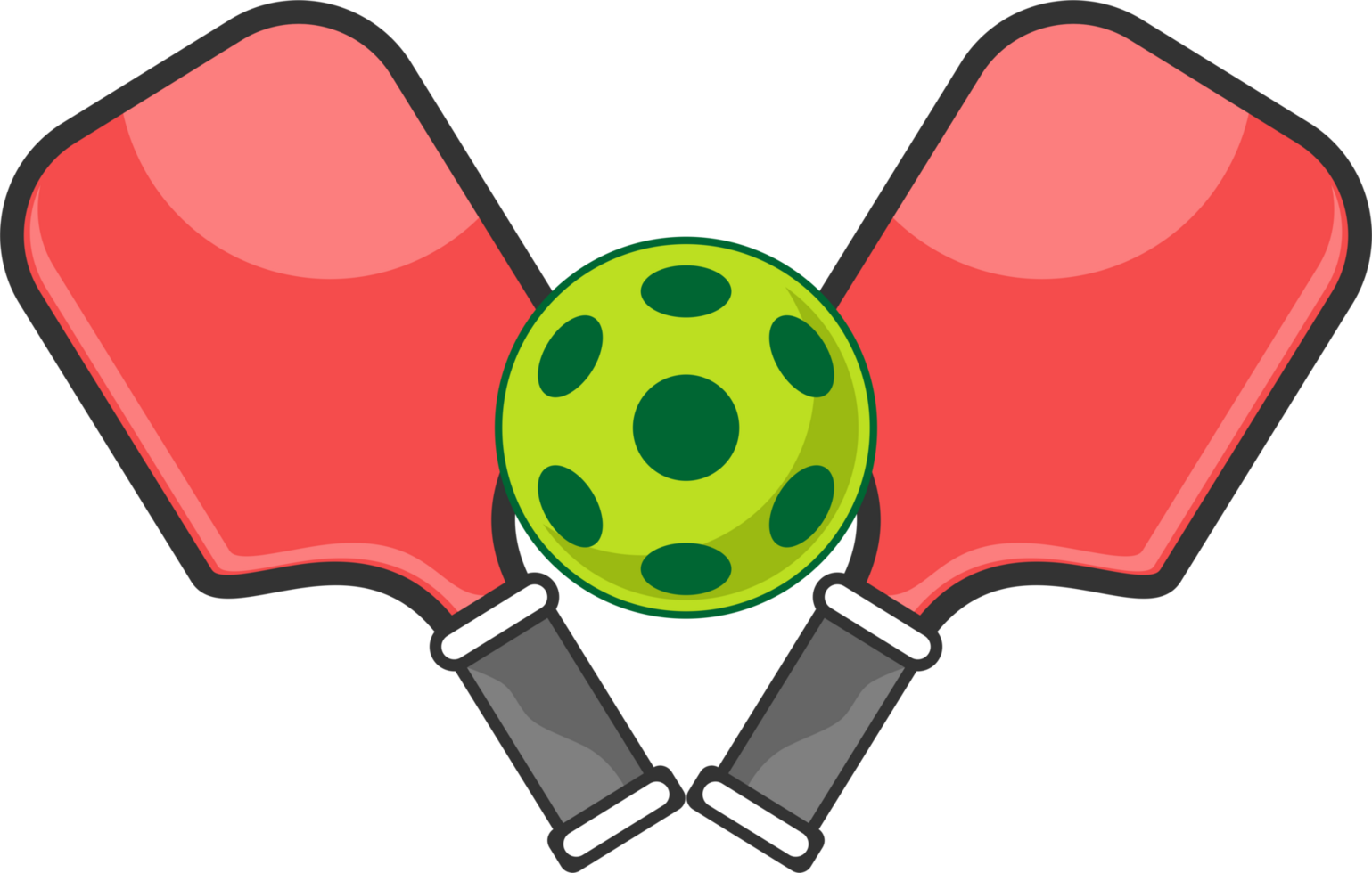 Simple pickle ball bats icon png
