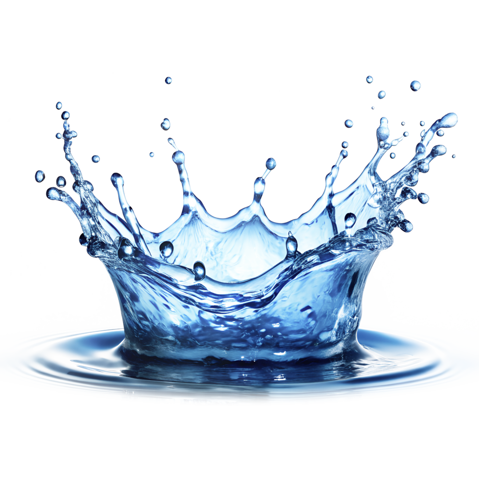 water wave splashing isolated on Transparent liquid splash blue water splash splashes png