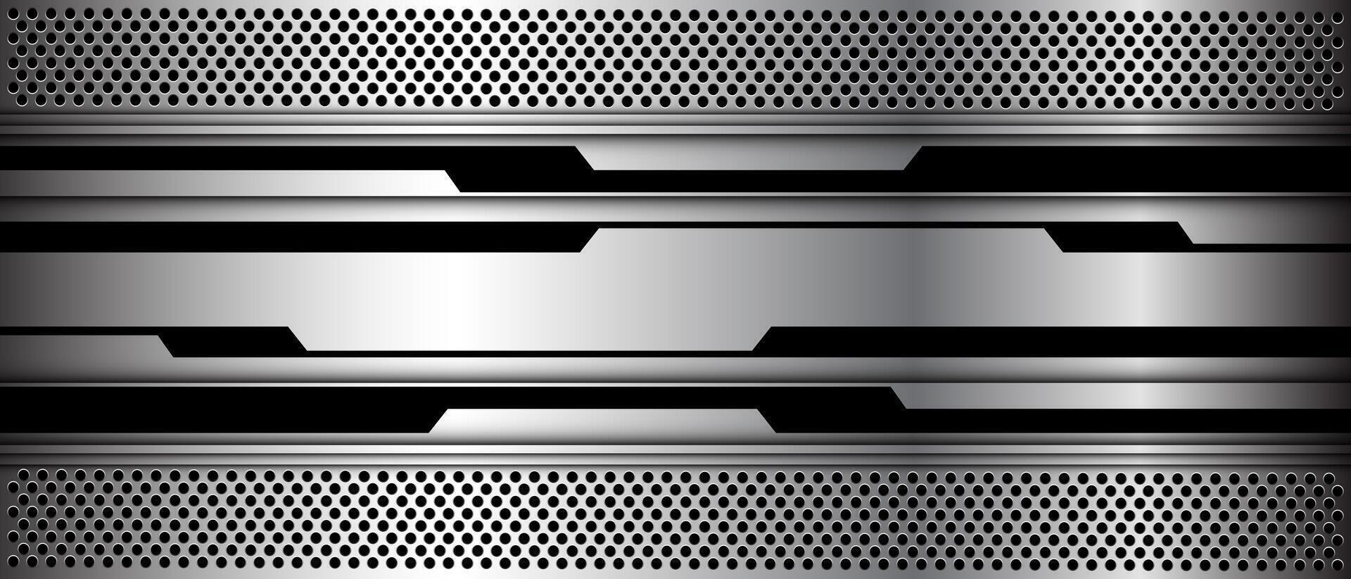 Abstract cyber monday technology futuristic metal black line power circle mesh geometric design creative background vector