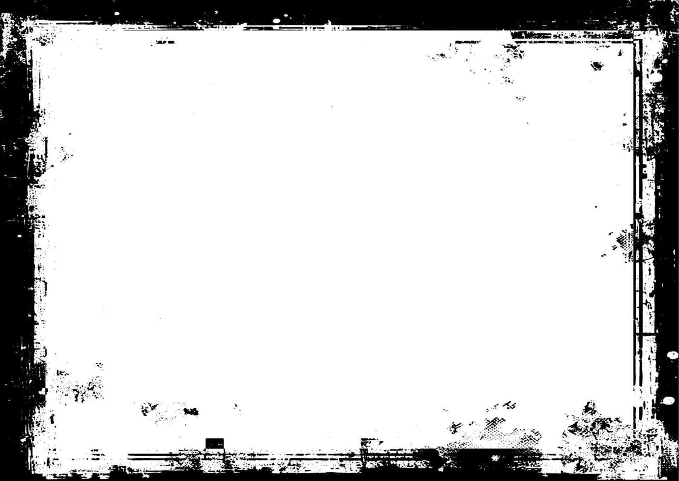 vintage grunge frame with black and white paint, vector