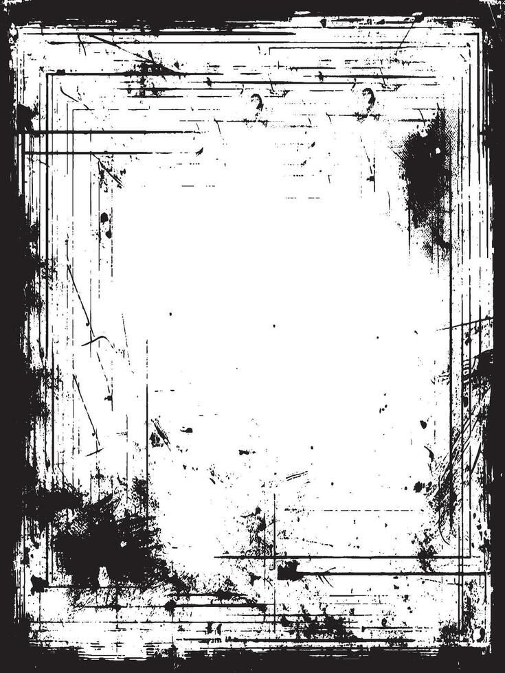 A square grunge frame, Vintage grunge border black and white square frame with a white background, A square vintage photo frame, grunge frame vector