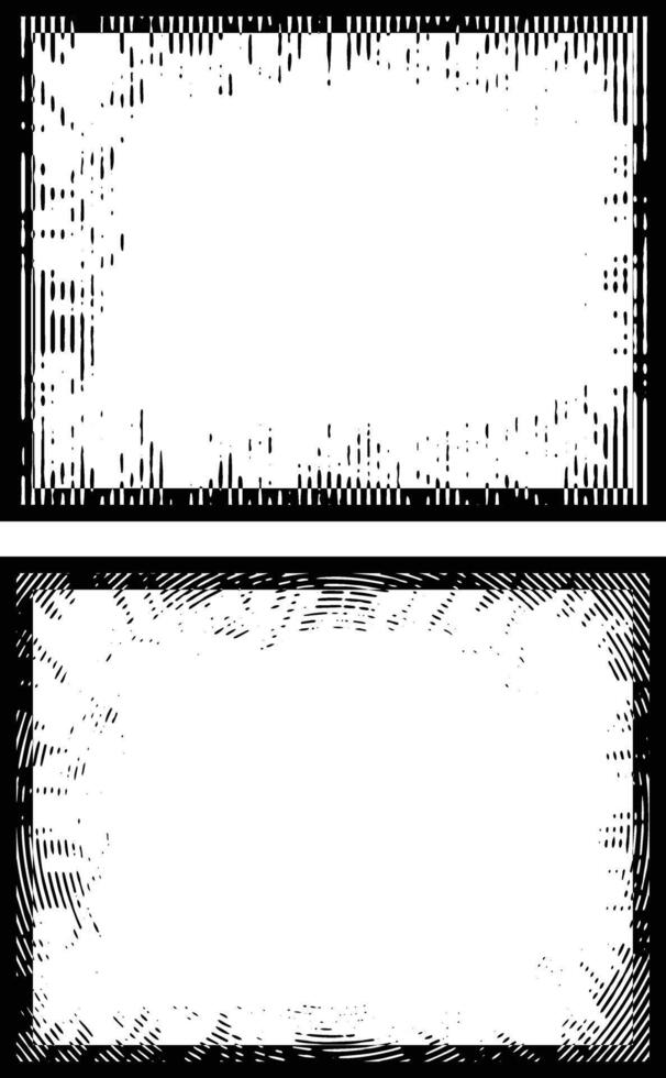 , old frame with a frame, antique photo frame, black and white grunge frames with a border, two black and white frames set square vintage photo frame vector