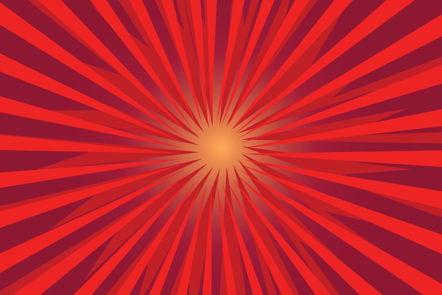 Manga anime action frame lines. Abstract explosive template with speed lines on red background. Motion radial lines. Flash explosion radial lines vector