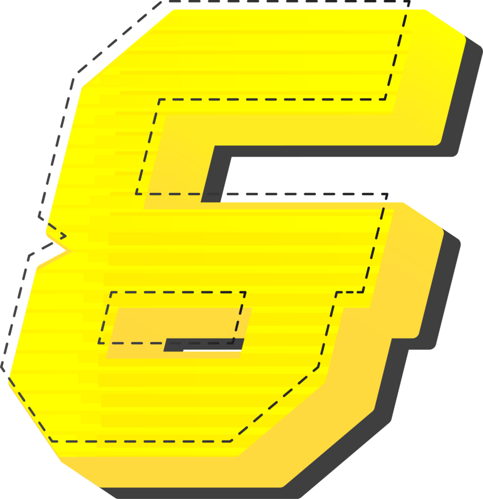 Ampersand, Yellow 3D Tech Modern Alphabet png
