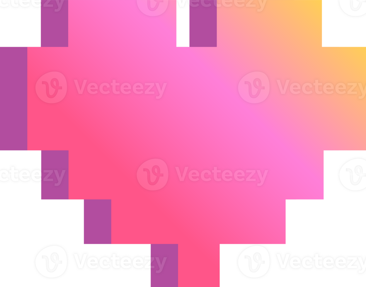 Abstract heart element retro style 80s-90s pixel art 8 bit png