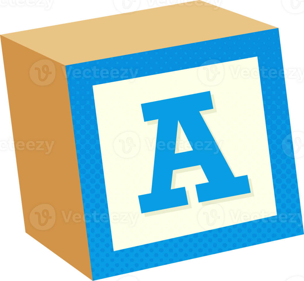 A block with the letter a on it png