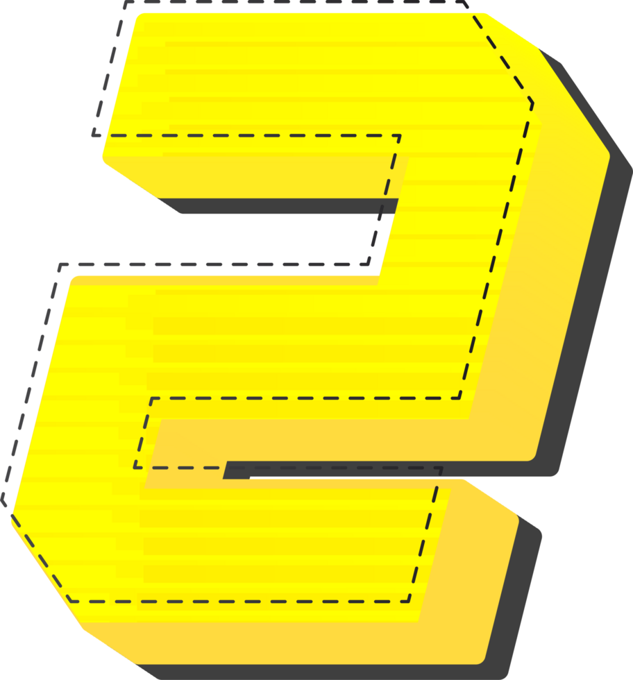 Letter Z, Yellow 3D Tech Modern Alphabet png