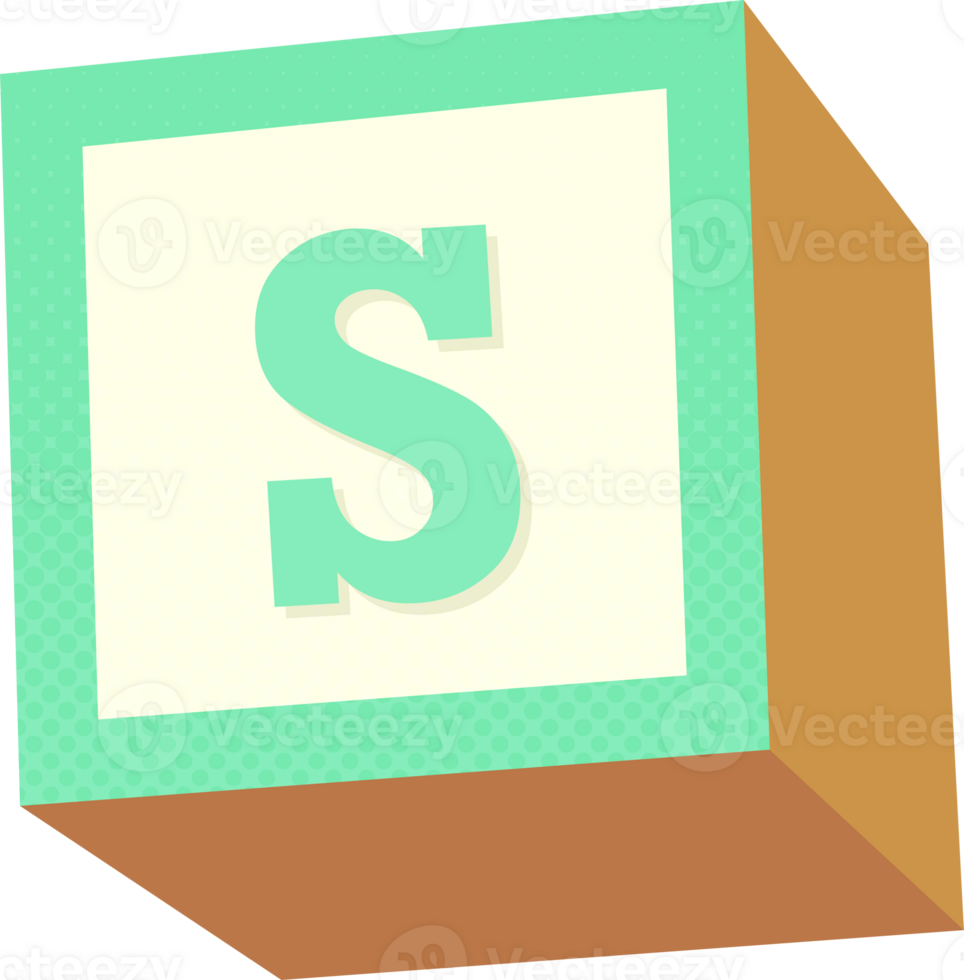 A block with the letter s on it png