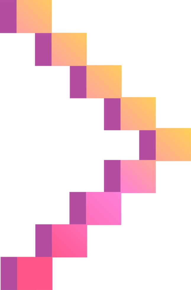 Abstract arrow element retro style 80s-90s pixel art 8 bit png