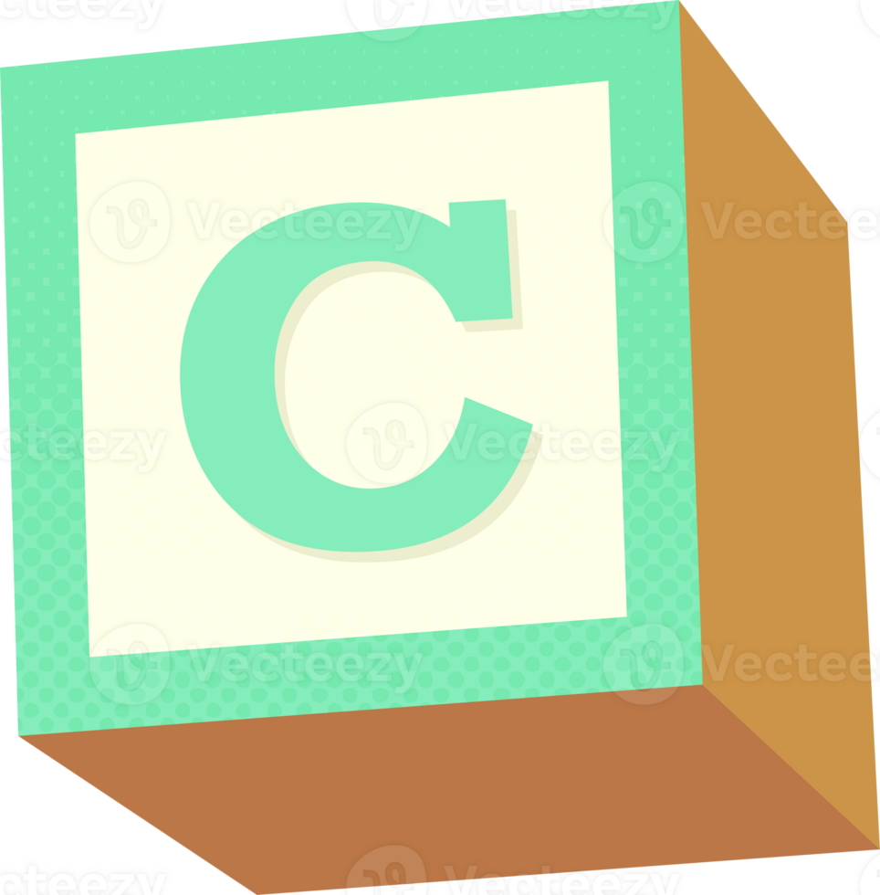 A block with the letter c on it png