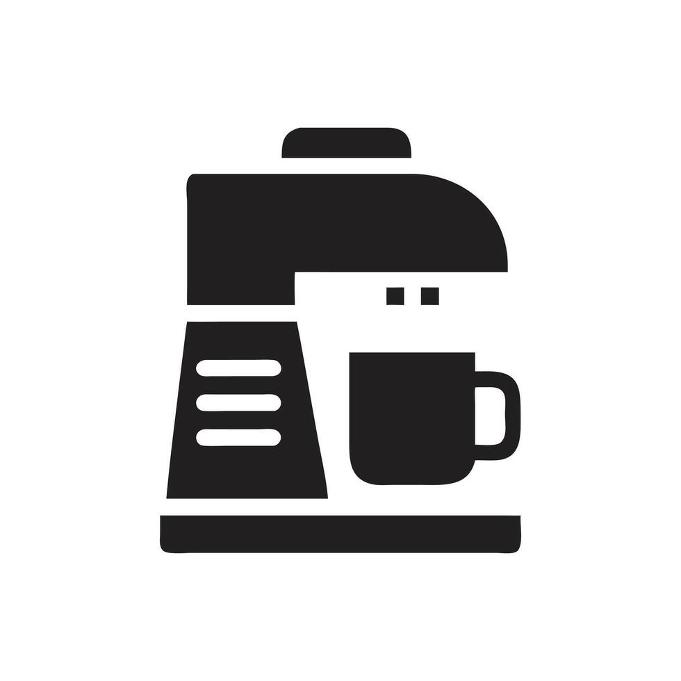 Coffee pot icon on white background vector