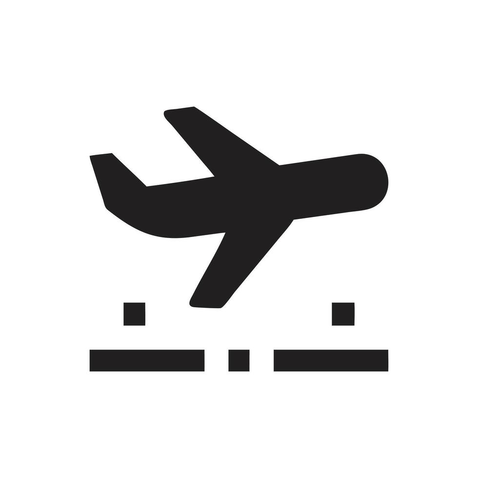 Airplane icon on white background vector
