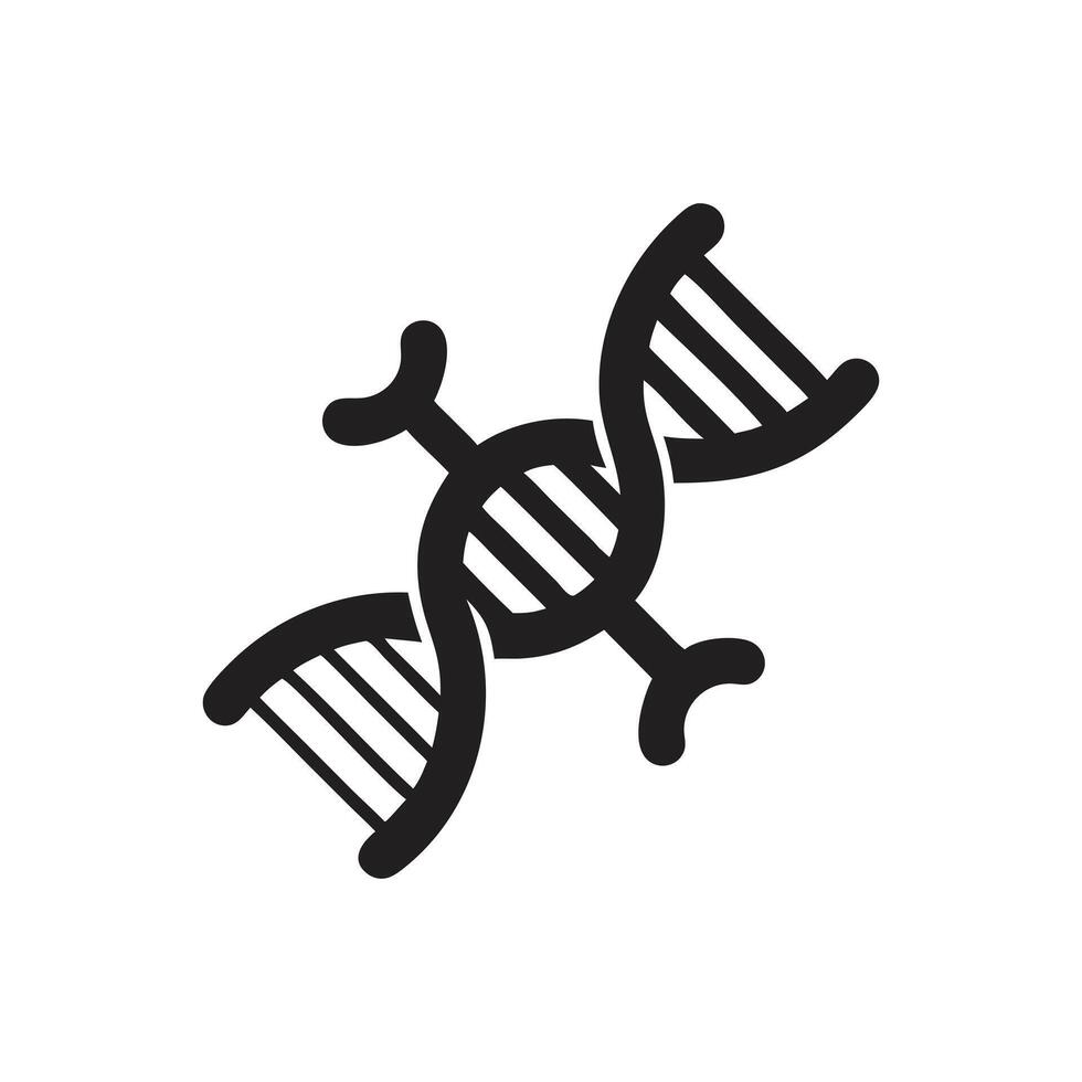 DNA molecule icon on white background vector