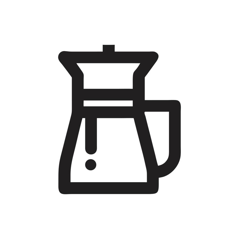 Teapot icon on white background vector