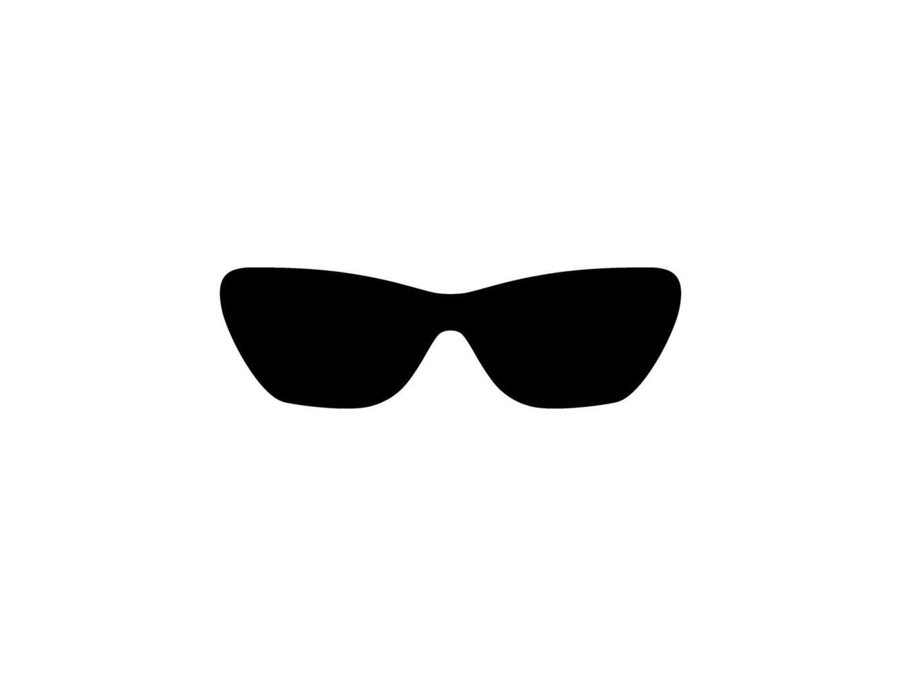 Sun Eye Glasses Silhouette, Front View, Flat Style, can use for Pictogram, Logo Gram, Apps, Art Illustration, Template for Avatar Profile Image, Website, or Graphic Design Element vector