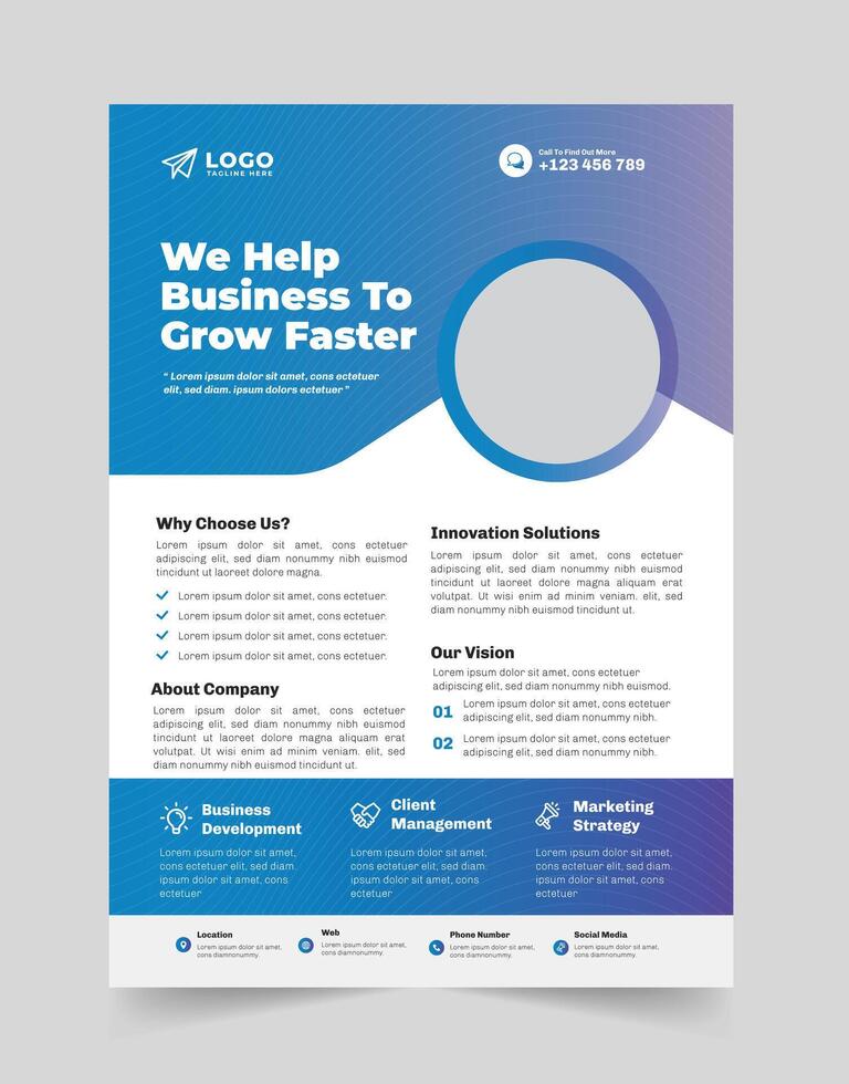 Business Flyer Layout Template vector