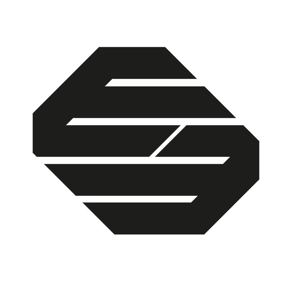 Modern, minimalist logo featuring a black geometric hexagon on a white background with initial EB. Ideal for branding, business identities, or design projects emphasizing simplicity. vector