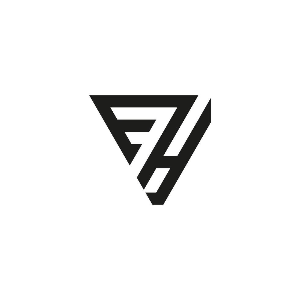 A black and white logo with the letters fh vector