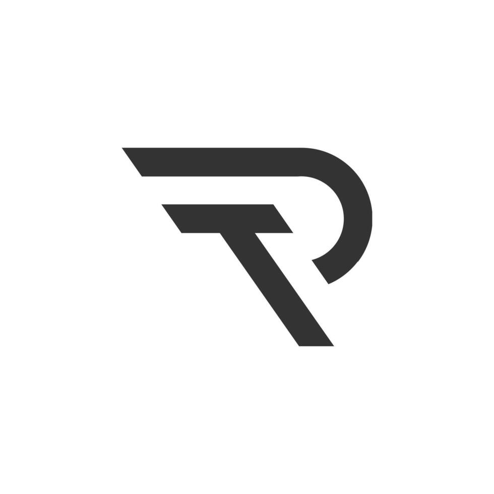 Initial TR Letter logo. Abstract monogram logo featuring bold geometric lines in a minimalist design. Perfect for branding, corporate identity, or creative projects seeking a contemporary aesthetic. vector