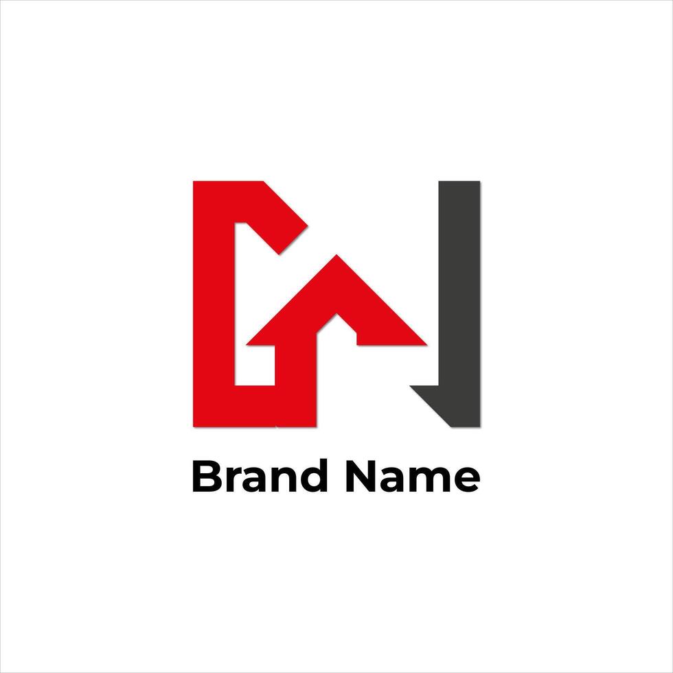 A red and black logo with the letter g vector