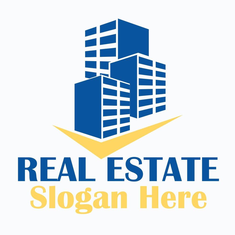 Real state logo design template vector