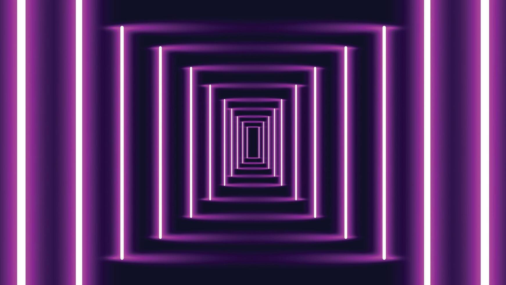 Abstract Futuristic Neon Purple Glowing Background. Futuristic tunnel background vector