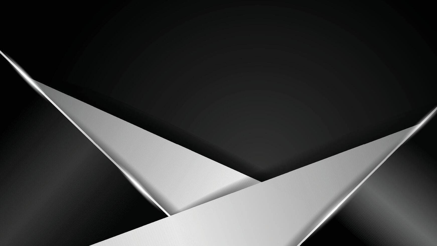 Elegant Black and White Overlapping Layers Clean and Shiny Luxury Background vector