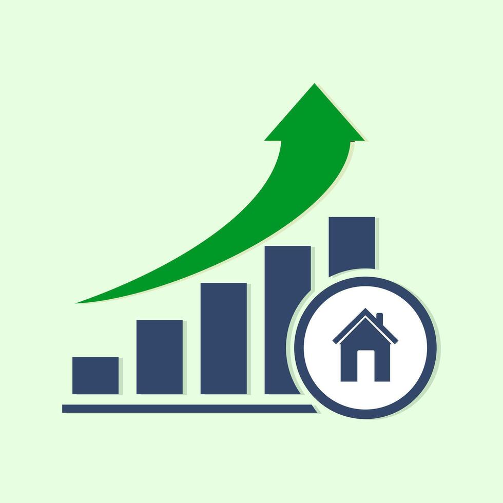 Bar chart with four bars vector