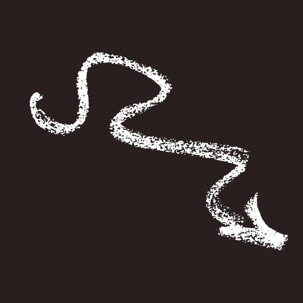 Hand Drawn Chalk Freehand Arrow on Chalkboard Background vector