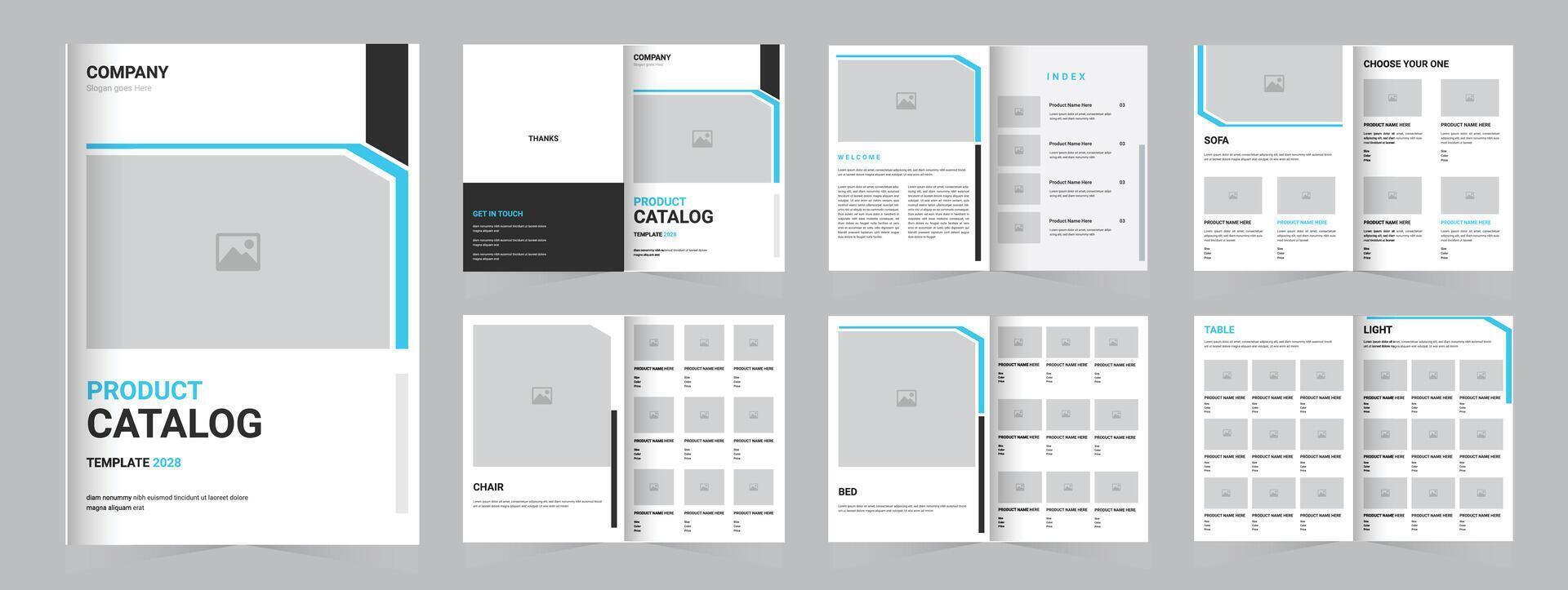 Creative Catalog design, furniture product , product catalog layout editable catalog vector