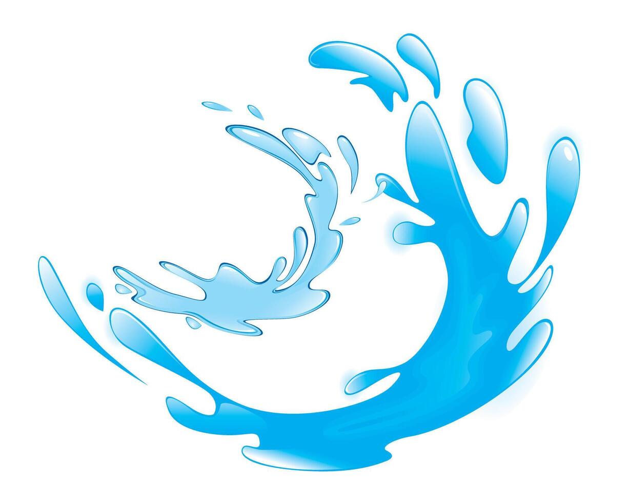 dynamic abstract image of a circular water splash vector