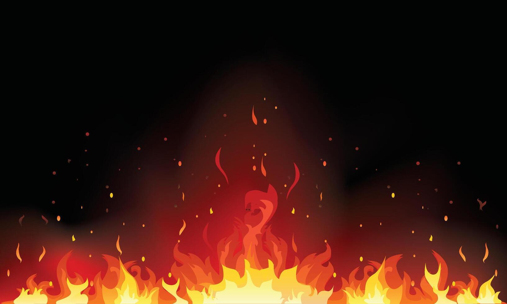 Intense Flame and Heat Background vector