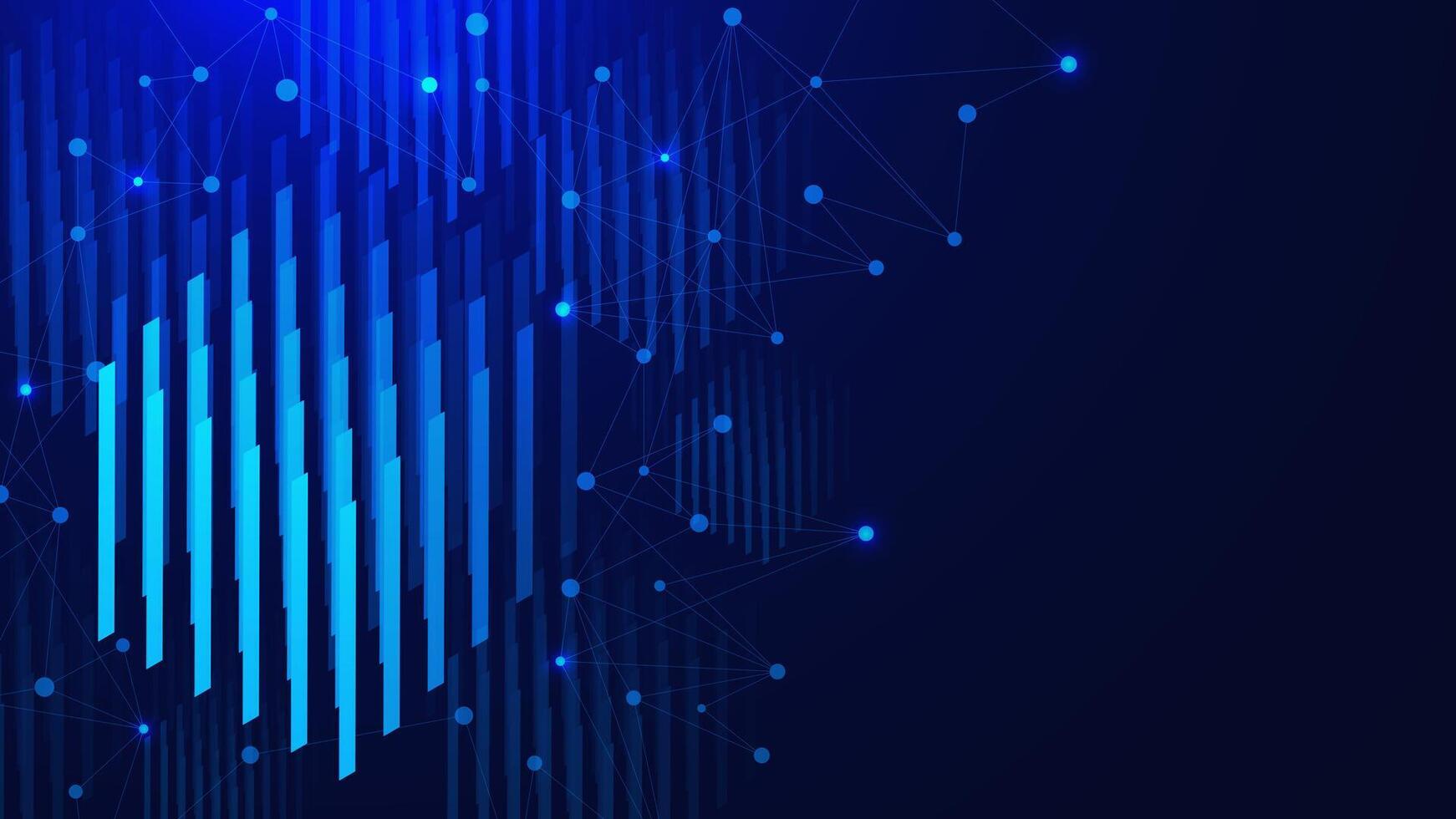 Abstract high technology digital network connection with connecting dots and lines vector