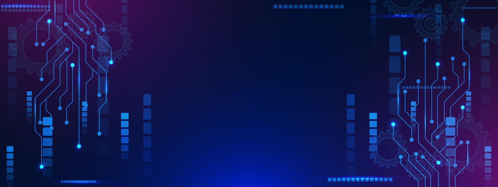 Abstract digital science and technology background. Big data computing and futuristic data processing vector