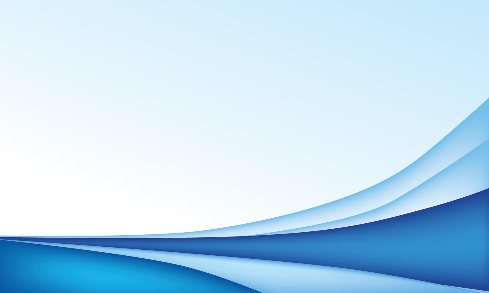 Dynamic abstract background with blue flowing curves and gradients vector