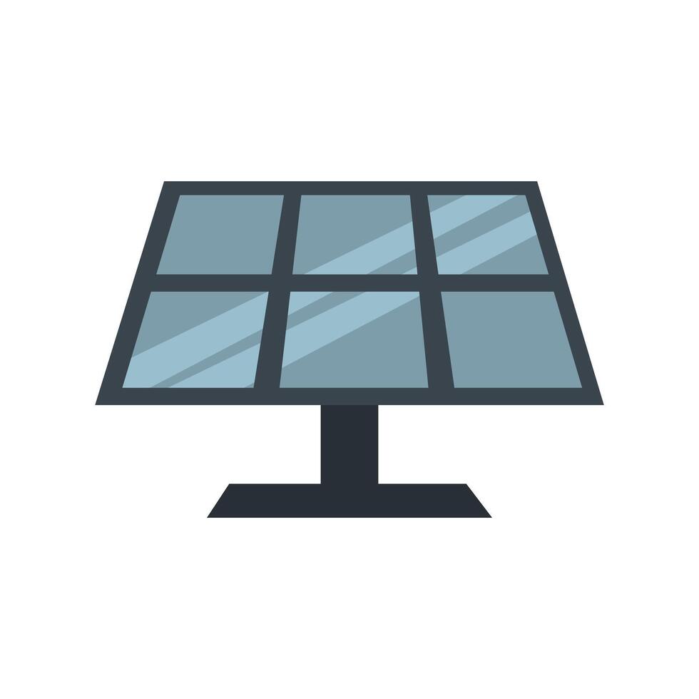 A solar panel on a stand, symbolizing renewable energy and sustainability. Ideal for green energy, environmental, and technology themes vector