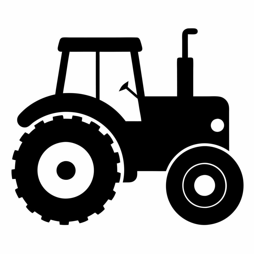 Tractor silhouette illustration vector