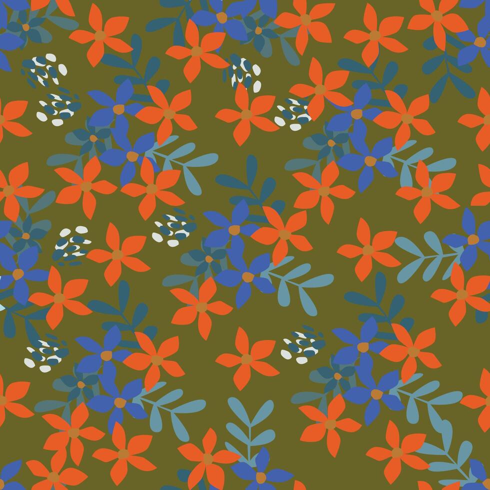 pattern, vintage flower vector