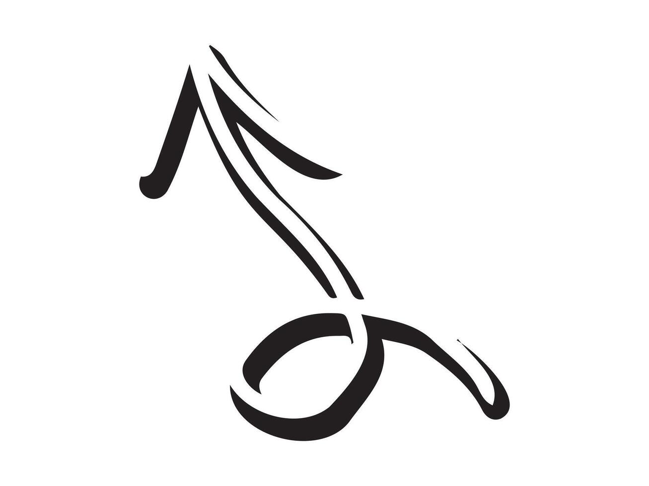 Hand-drawn curved volumetric black arrow isolated on a white background. Concept of direction, navigation, pointers, movement. Design element, sign. Doodle style, sketch vector