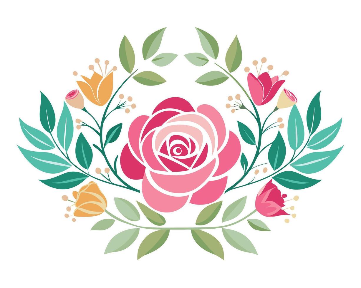 Floral rose illustration vector