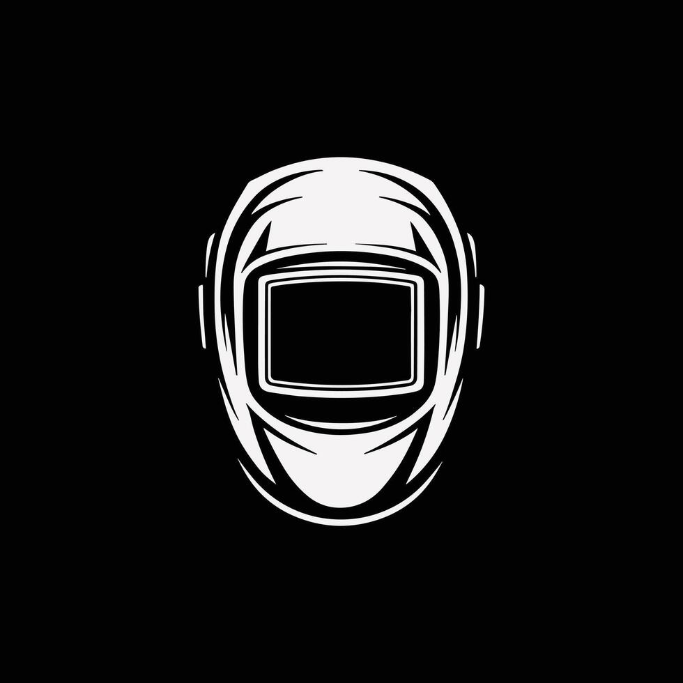 Welding Manufacturing Fabrication Helmet silhouette Design vector