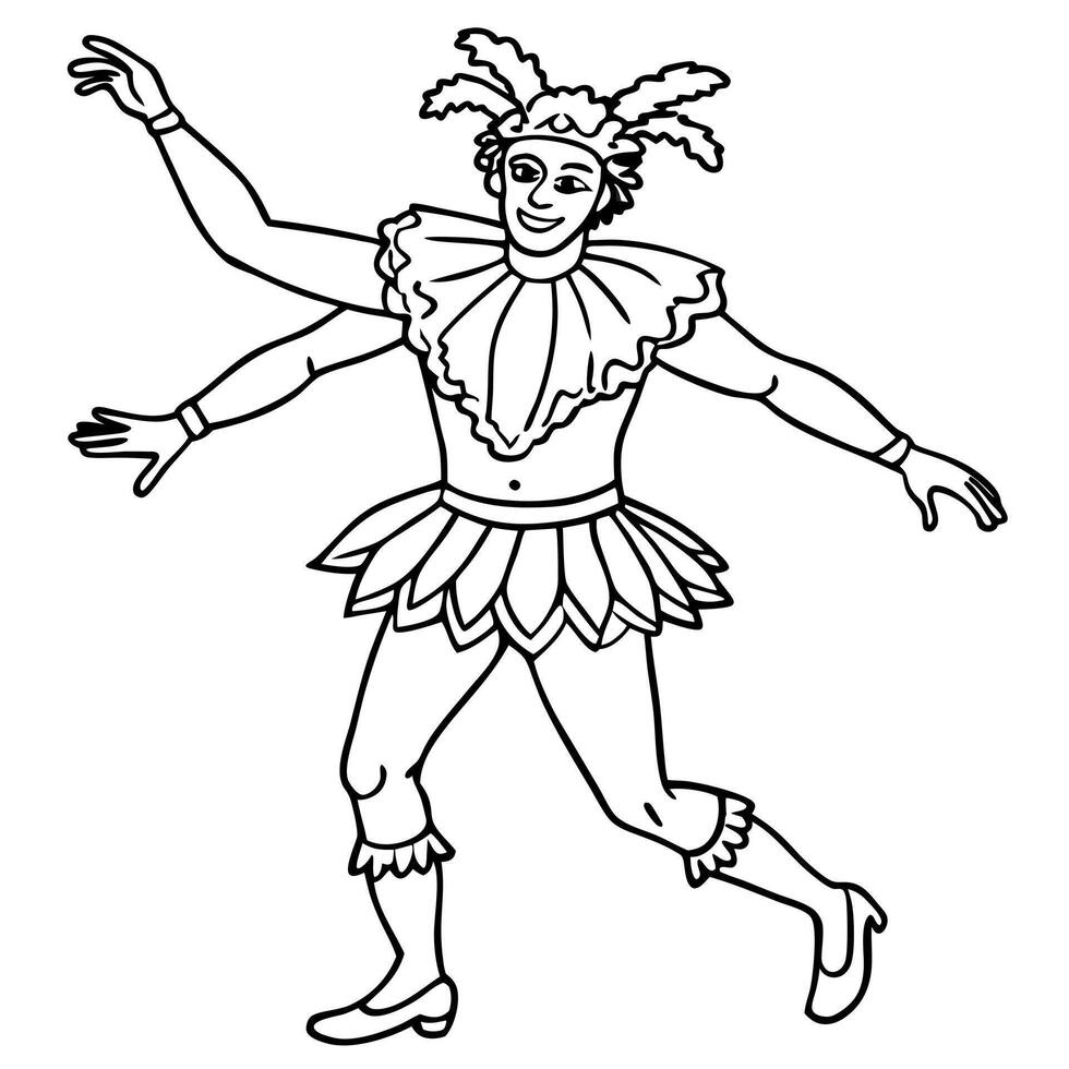 Coloring pages for kids with clowns vector