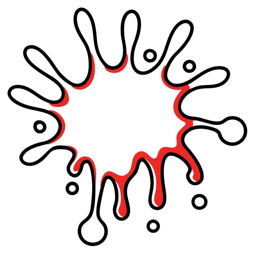 A red splash splash on a white background vector