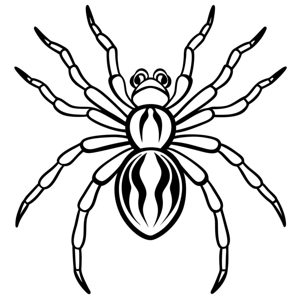 Spider coloring pages free printable vector