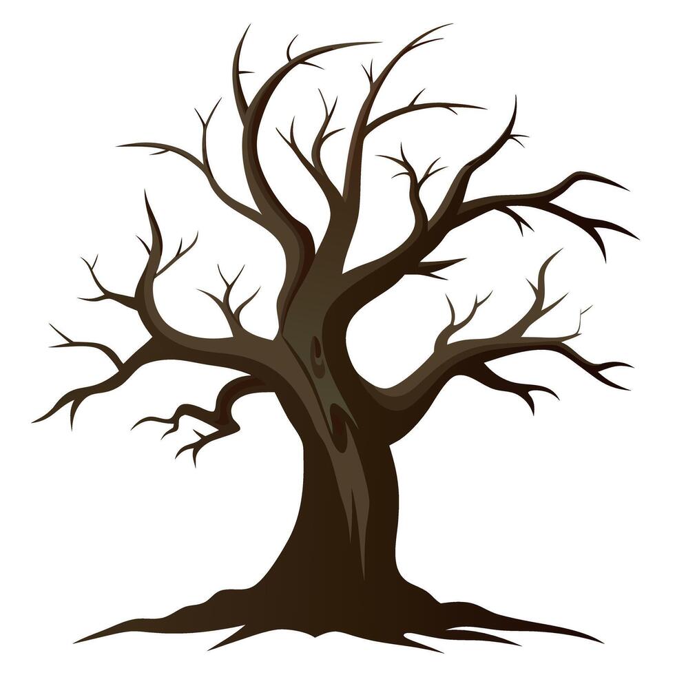 A tree with no leaves on a white background vector
